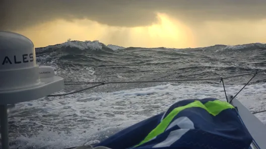 RACE, JANUARY 20, 2025 : Photo sent from the boat Biotherm during the Vendee Globe sailing race on January 21, 2025. (Photo by skipper Paul Meilhat)
