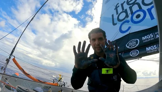 COURSE, 21 JANVIER 2025 : Photo envoyée depuis le bateau Freelance.com lors de la course à la voile du Vendée Globe le 21 janvier 2025. (Photo du skipper Guirec Soudée)