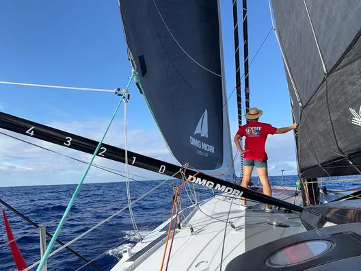 COURSE, 24 JANVIER 2025 : Photo envoyée depuis le bateau DMG MORI Global One lors de la course à la voile du Vendée Globe le 24 janvier 2025. (Photo du skipper Kojiro Shiraishi)