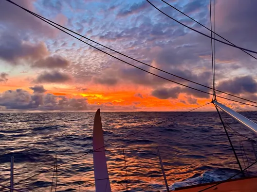 COURSE, 25 JANVIER 2025 : Photo envoyée depuis le bateau Initiatives-Coeur lors de la course à la voile du Vendée Globe le 25 janvier 2025. (Photo du skipper Sam Davies)