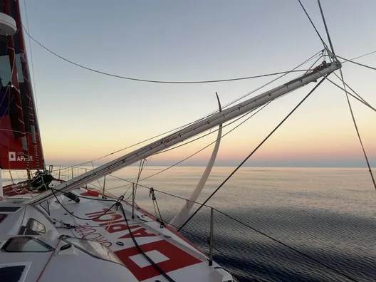 COURSE, 27 JANVIER 2025 : Photo envoyée depuis le bateau Groupe APICIL lors de la course à la voile du Vendée Globe le 27 janvier 2025. (Photo du skipper Damien Seguin)