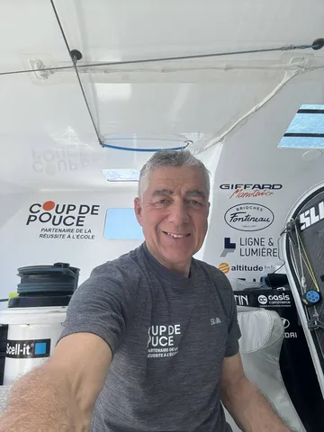 COURSE, 27 JANVIER 2025 : Photo envoyée depuis le bateau Coup de Pouce lors de la course à la voile du Vendée Globe le 27 janvier 2025. (Photo du skipper Manuel Cousin)