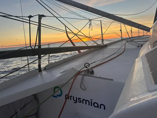 RACE, JANUARY 28, 2025 : Photo sent from the boat Prysmian during the Vendee Globe sailing race on January 28, 2025. (Photo by skipper Giancarlo Pedote)