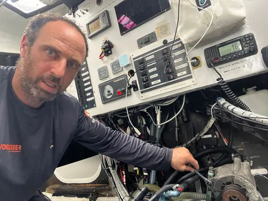 RACE, JANUARY 29, 2024 : Photo sent from the boat FOUSSIER during the Vendee Globe sailing race on January 29, 2024. (Photo by skipper Sébastien Marsset)
