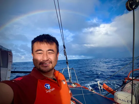 RACE, FEBRUARY 08, 2024 : Photo sent from the boat Singchain Team Haikou during the Vendee Globe sailing race on February 08, 2024. (Photo by skipper Jingkun Xu)