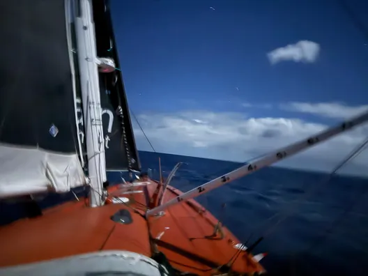 RACE, FEBRUARY 12, 2024 : Photo sent from the boat Singchain Team Haikou during the Vendee Globe sailing race on February 12, 2024. (Photo by skipper Jingkun Xu)