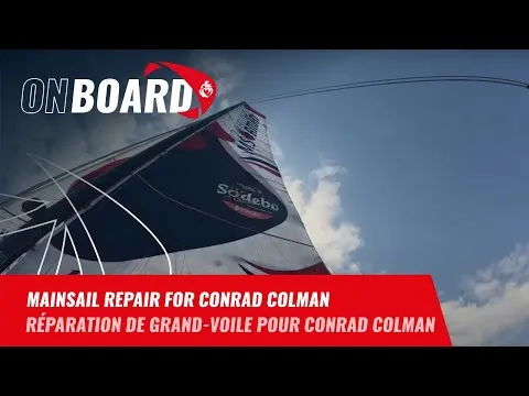 Mainsel repair for Conrad Colman | Vendée Globe 2024