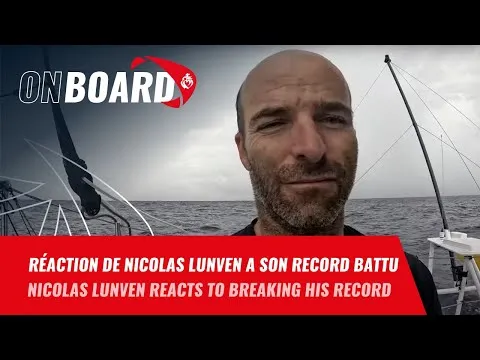 Réaction de Nicolas Lunven a son record battu | Vendée Globe 2024