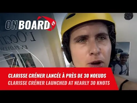 Clarisse Crémer lancée à près de 30 noeuds | Vendée Globe 2024