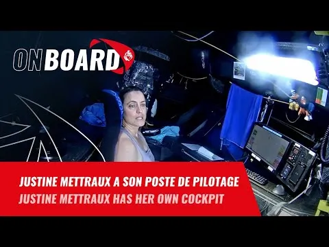 Justine Mettraux À son poste de pilotage | Vendée Globe 2024