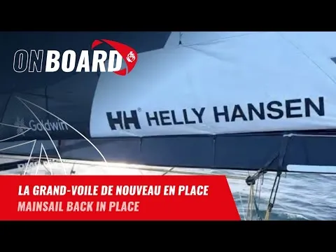 La grand-voile de nouveau en place pour Kojiro Shiraishi | Vendée Globe 2024