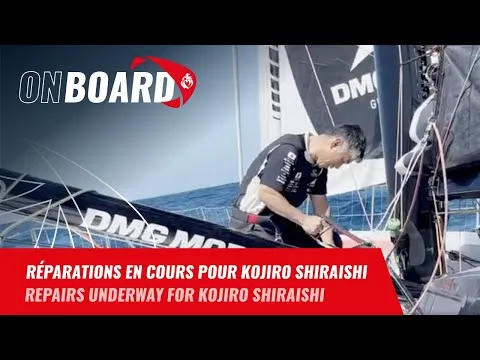 Réparations en cours pour Kojiro Shiraishi | Vendée Globe 2024