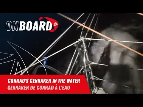 Conrad's gennaker in the water | Vendée Globe 2024