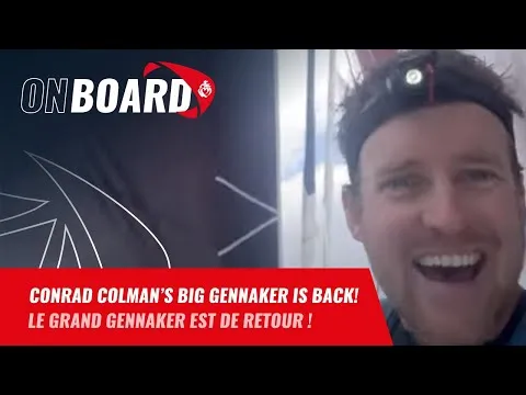 Conrad Colman's big gennaker is back! | Vendée Globe 2024