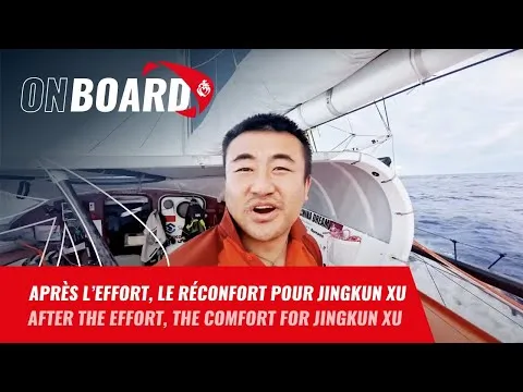 Après l'effort, le réconfort pour Jingkun Xu | Vendée Globe 2024