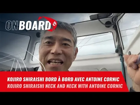 Kojiro Shiraishi bord à bord avec Antoine Cornic | Vendée Globe 2024