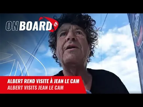 Albert rend visite à Jean Le Cam | Vendée Globe 2024