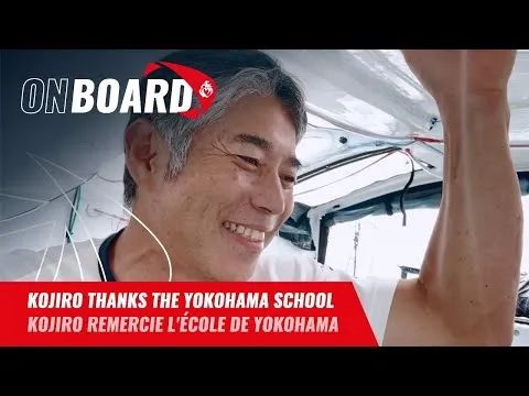 Kojiro Shiraishi thanks the Yokohama school | Vendée Globe 2024