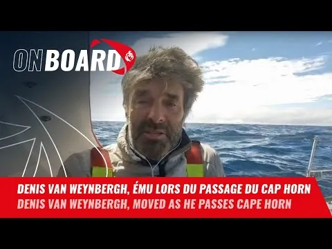 Denis Van Weynbergh, ému lors du passage du cap Horn | Vendée Globe 2024