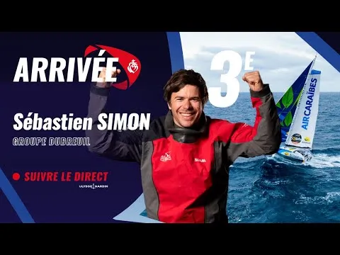 Arrivée de Sébastien Simon, 3e du Vendée Globe 2024