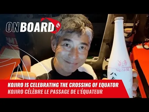 Kojiro Shiraishi is celebrating the crossing of equator | Vendée Globe 2024