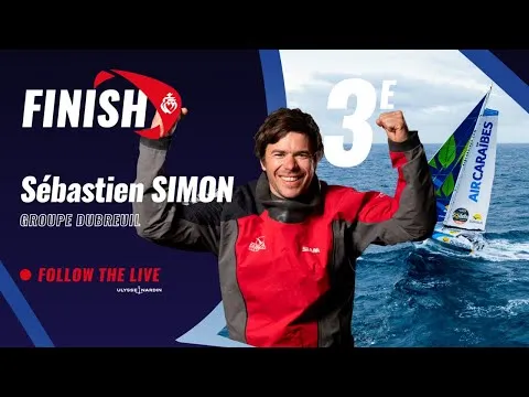 Finish of Sébastien Simon, 3nd of the Vendée Globe 2024