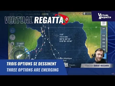 Trois options se dessinent sur Virtual Regatta | Vendée Globe 2024