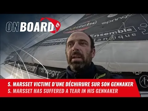 Sébastien Marsset victime d'une déchirure sur son gennaker | Vendée Globe 2024