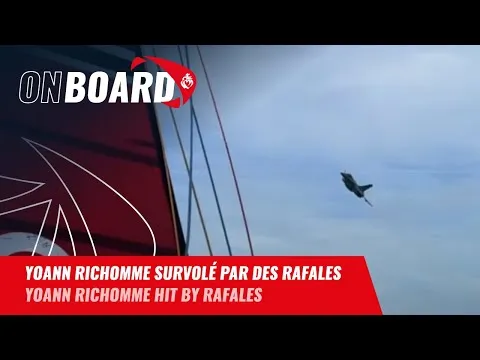 Yoann Richomme survolé par des Rafales | Vendée Globe 2024