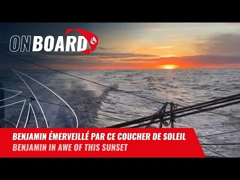 Benjamin émerveillé par ce coucher de soleil | Vendée Globe 2024