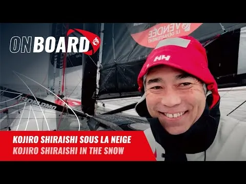 Kojiro Shiraishi sous la neige | Vendée Globe 2024