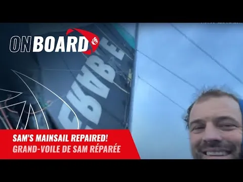 Sam's mainsail repaired! | Vendée Globe 2024