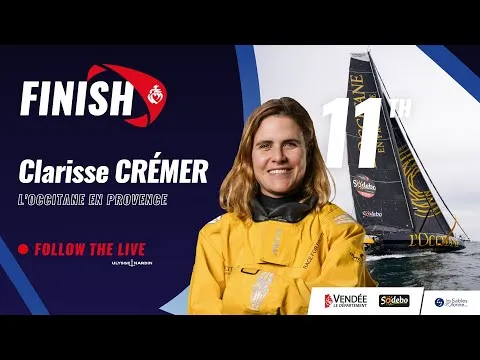 Passage of the channel for Clarisse Crémer 11th in the Vendée Globe 2024