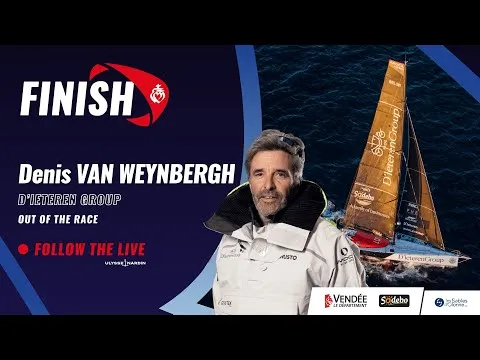 Channel passage of Denis Van Weynbergh, out of the race in the 2024 Vendée Globe