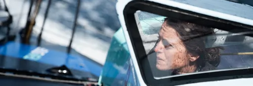 LORIENT, FRANCE - APRIL 16, 2024 : Teamwork - Team Snef skipper Justine Mettraux (SUI) is pictured on April 16, 2024 in Lorient, France - Photo by Gauthier Lebec