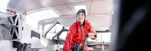 LORIENT, FRANCE - APRIL 17, 2024 : Charal skipper Jérémie Beyou (FRA) is pictured during training, on April 17, 2024 in Lorient, France. (Photo by Marin Le Roux / Polaryse)