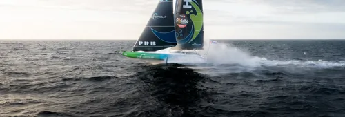 LORIENT, FRANCE - SEPTEMBER 5, 2024 : Holcim - PRB skipper Nicolas Lunven (FRA) is pictured training on September 5, 2024 off Lorient, France - Photo by Adrien Nivet / Polaryse