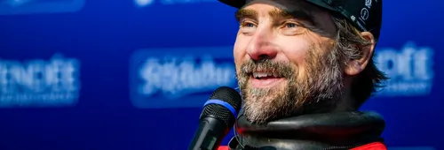 LES SABLES D'OLONNE, FRANCE - 30 JANVIER 2025 : Malizia - Le skipper de Seaexplorer Boris Herrmann (GER) est photographié après avoir pris la 12ème place du Vendée Globe, le 30 janvier 2025 aux Sables d'Olonne, France - (Photo by Olivier Blanchet / Alea)