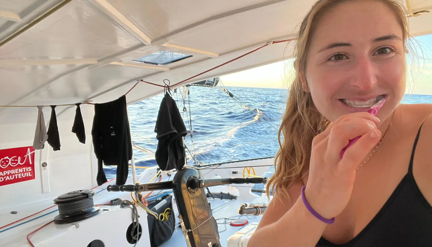 30 NOVEMBRE 2024 : Photo envoyée depuis le bateau DeVenir lors de la course à la voile du Vendée Globe le 30 novembre 2024. (Photo du skipper Violette Dorange)