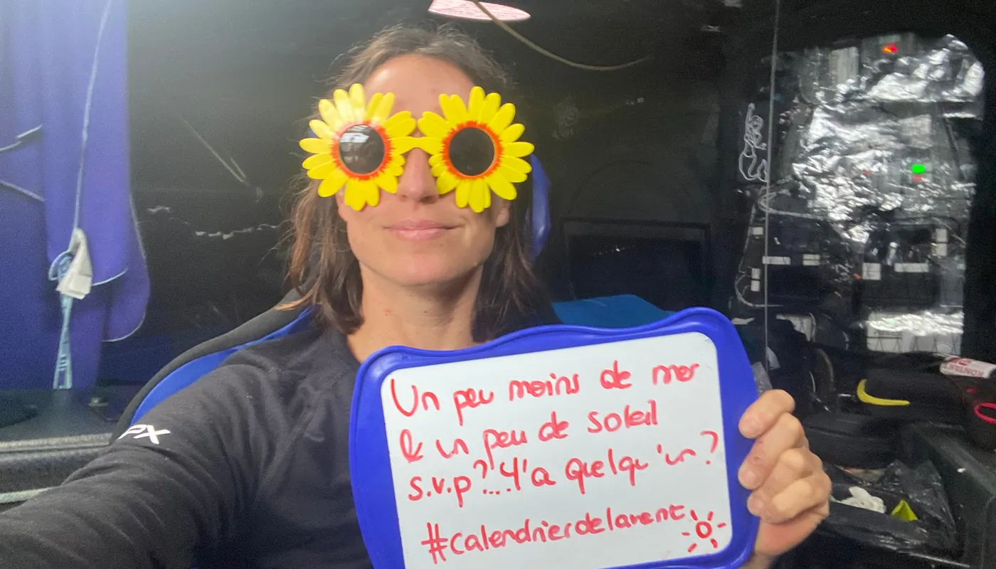 COURSE, 04 DÉCEMBRE 2024 : Photo envoyée depuis le bateau TeamWork - Team Snef lors de la course à la voile du Vendée Globe, le 04 décembre 2024. (Photo du skipper Justine Mettraux)