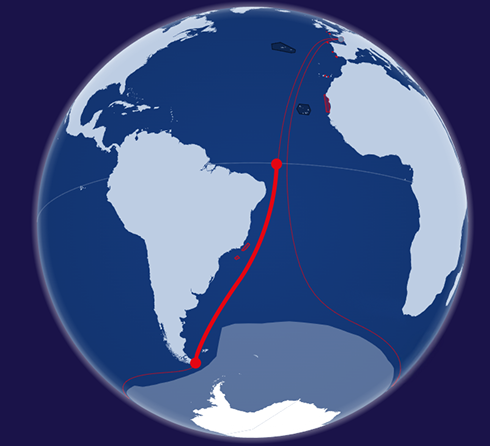 Cape Horn > Equator